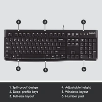 KEYBOARD WIRED - USB, LOGITECH