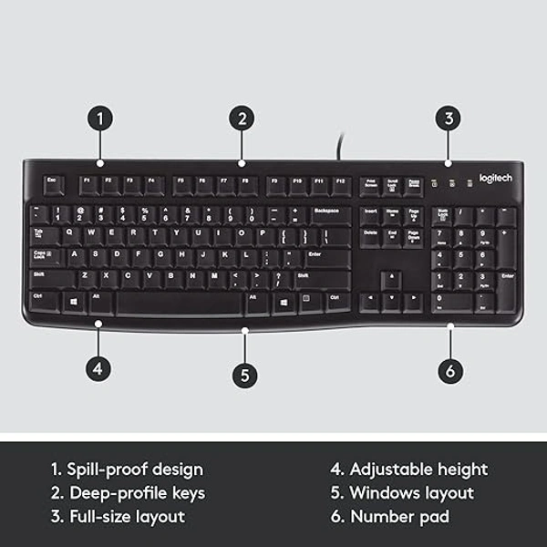KEYBOARD WIRED - USB, LOGITECH