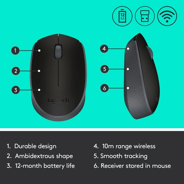 WIRELESS MOUSE - M170, LOGITECH