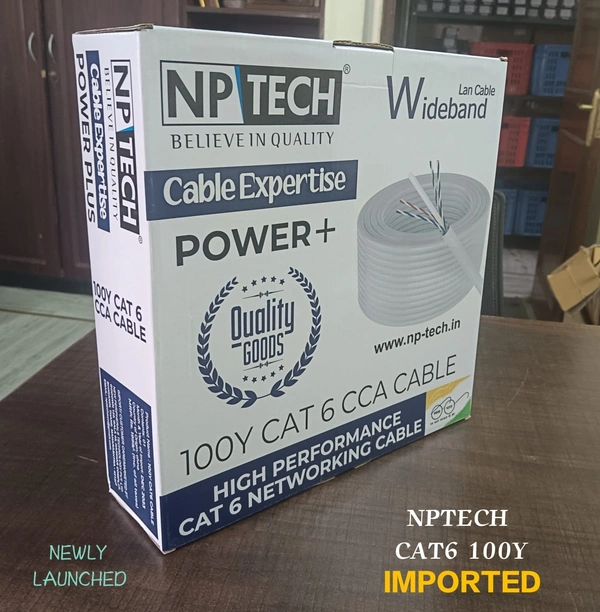 NPTECH CAT6 100M LAN CABLE - CCY, NPTECH, 100M