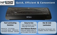 NPTECH LAMINATOR A3  SIZE PLASTIC BODY - NP-380, NPTECH, Black, A3