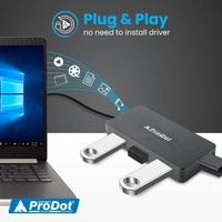 USB HUB 4 Port USB 2.0,  LED Indication & Additional DC Jack for Power-Hungry Devices - 1 Pcs, USB 2.0, PRODOT