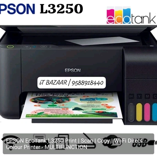 EPSON EcoTank L3250 Print | Scan | Copy | Wi-Fi Direct Colour Printer - MULTIFUNCTION