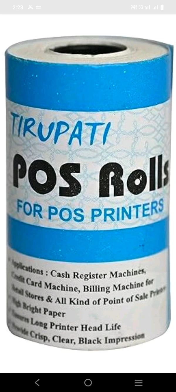 TIRUPATI Tirupati POS Thermal Roll 78x50 - TIRUPATI