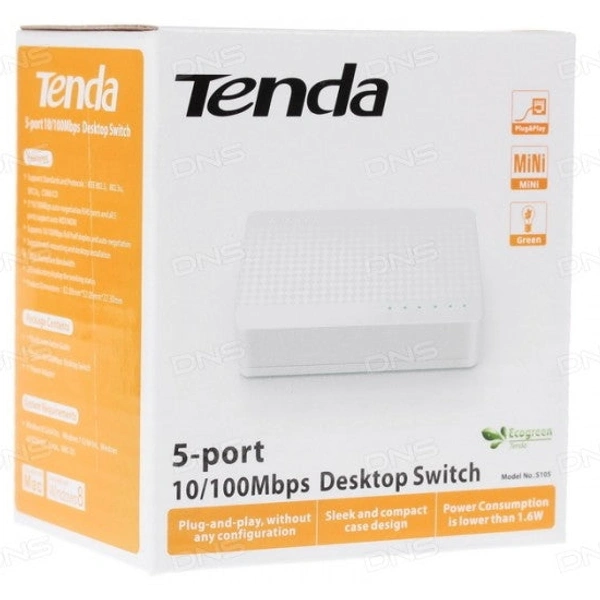 TENDA SWITCH 10/100Mbps - 5 PORT