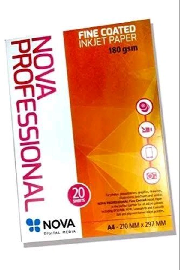 NOVA  A4  180GSM PhotoGlossy 20 Sheets - 1 Pcs