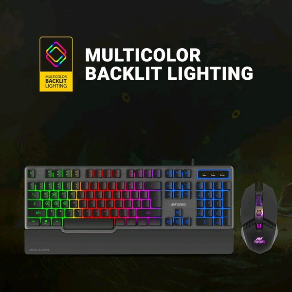 ANT ESPORTS  Ant Esports KM540 Gaming Backlit Keyboard and Mouse Combo