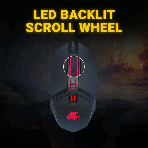 ANT ESPORTS  Ant Esports KM540 Gaming Backlit Keyboard and Mouse Combo