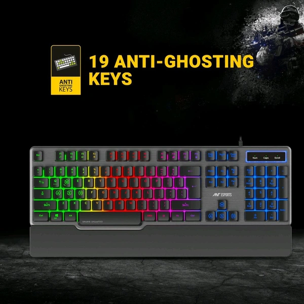 ANT ESPORTS  Ant Esports KM540 Gaming Backlit Keyboard and Mouse Combo