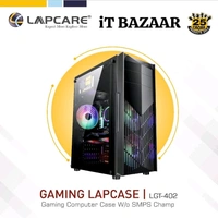 LAPCARE LAPCASE Gaming Cabinet W/O SMPS Champ Black (LGT-402) - LAPCARE