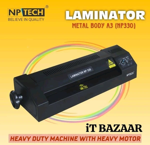 LAMINATOR A3  SIZE METAL BODY - NP-330, NPTECH, Black, A3 XL