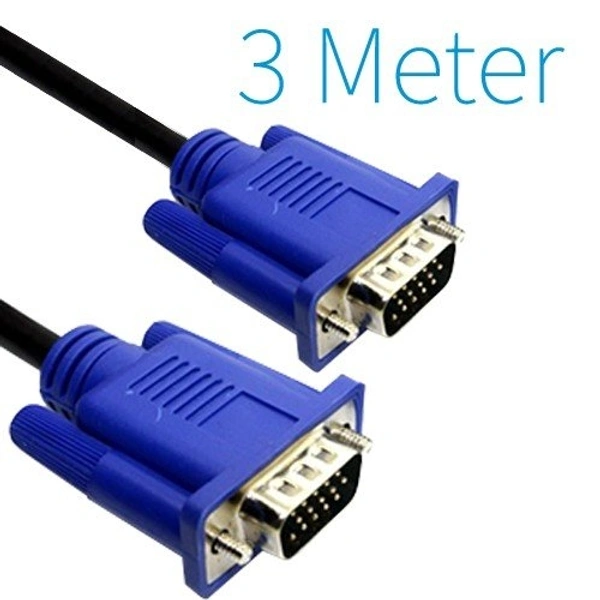 VGA CABLE BRANDED (M to M) for MONITOR | TV | LED - 3 MTR