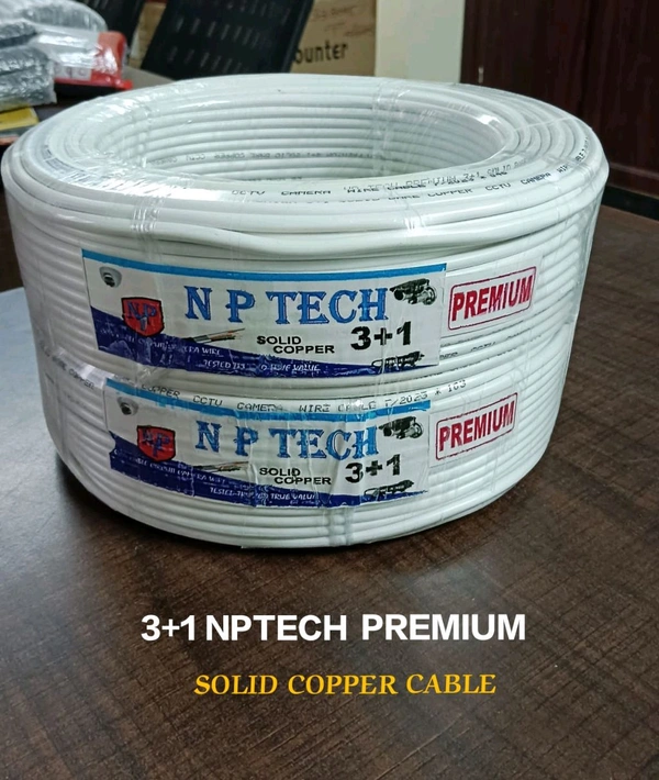 NPTECH CCTV CABLE 3+1 COPPER 90M - NPTECH, 90M