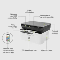 HP MFP M1188W WIFI LASER PRINTER - MULTIFUNCTION, BLACK