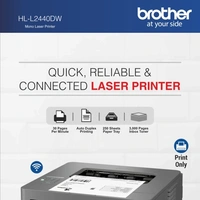 BROTHER HL-L2440DW WiFi Duplex Laser Printer - SINGLE FUNCTION