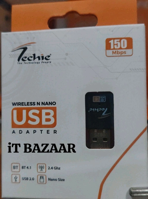 Techie USB WIFI + BLUETOOTH 2 in 1 Adapter -
