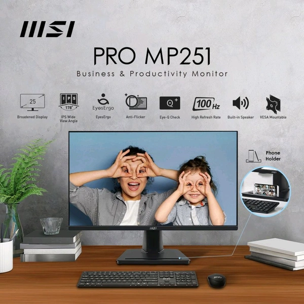 MSI MONITOR PRO251 Full HD IPS 25 inch 120Hz Refresh Rate Monitor - 25 inch
