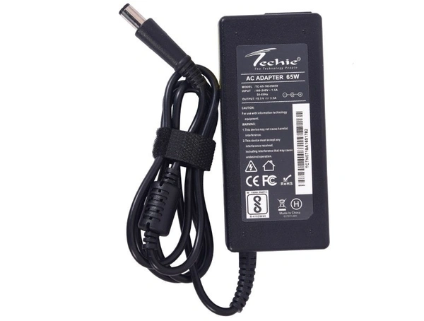 LAPTOP ADAPTER for HP BIG PIN 65W Compatible - TECHIE, 65W, BIG PIN