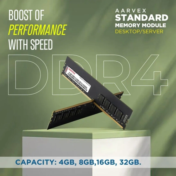 Aarvex Desktop Ram 8GB DDR4 3200Mhz - 8GB, 3200MHz, AARVEX