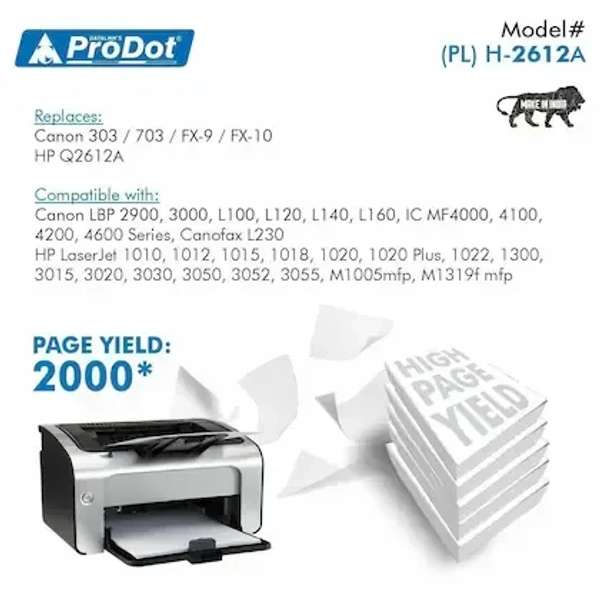12A-Laser Toner Cartridge - 1 Pcs, PRODOT