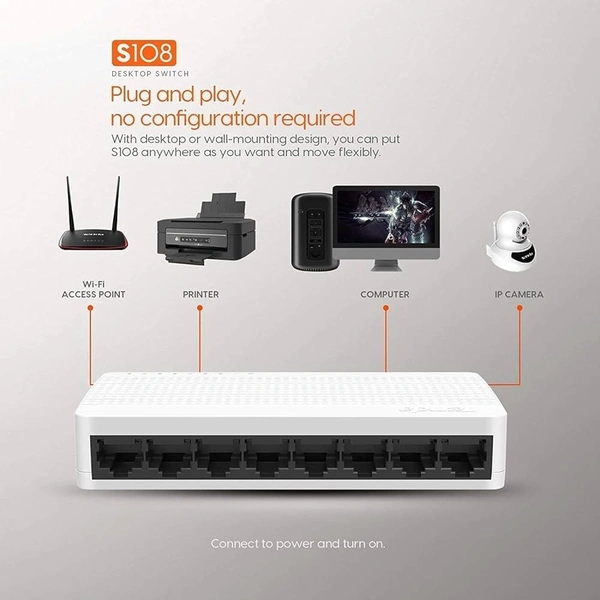 TENDA SWITCH 10/100Mbps - 8 PORT