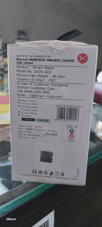 Maxx SX25 Ace Smart Watch - Silver, 1.69" Large HD Display
