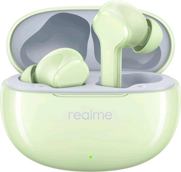 Realme realme Buds T110 with Ai Enc for Calls, Upto 38 Hours of Playback and Fast Charging Bluetooth in Ear Headset (Country Green, True Wireless) - White