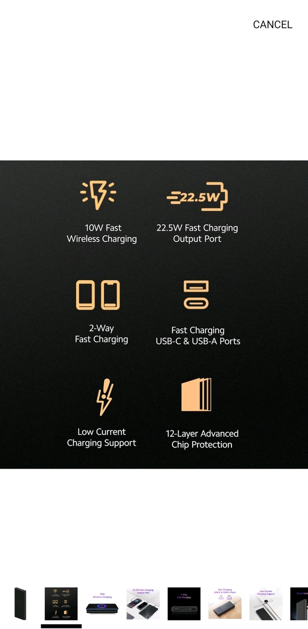 Xiaomi Wireless Power Bank 10000mAh | 22.5W Fast Charging (USB-A) | 10W Wireless Charging | Two-Way Fast Charging | Fast Charging USB C Input Port