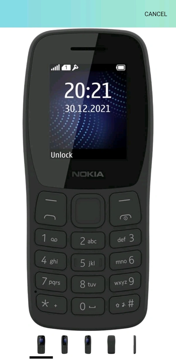 Nokia 105 | Single SIM Keypad Phone | Black - Black