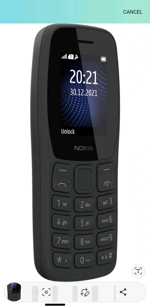 Nokia 105 | Single SIM Keypad Phone | Black - Black