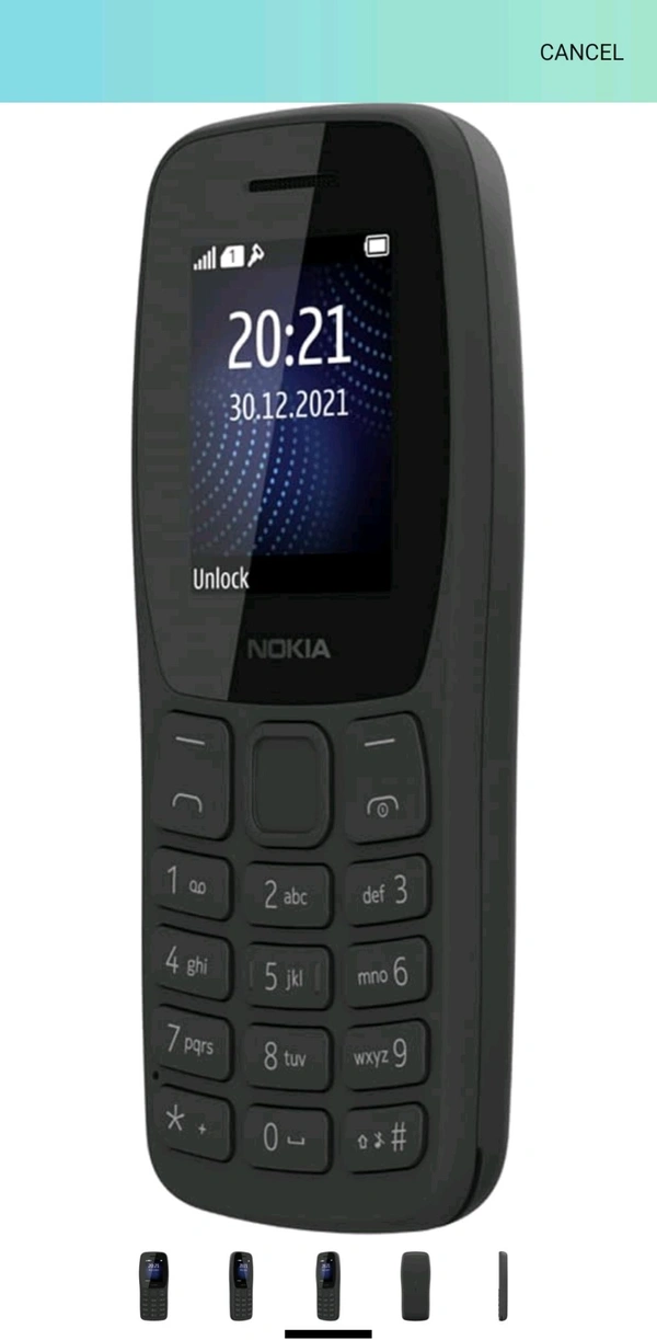 Nokia 105 | Single SIM Keypad Phone | Black - Black