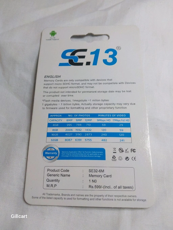 SE13 SE.13 32 GB SD Card