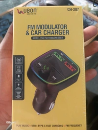 UBON Ubon CH-287 FM Modulator and Car Charger - Black