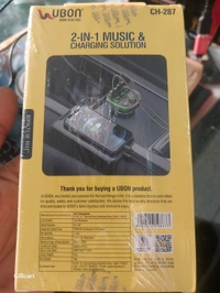 UBON Ubon CH-287 FM Modulator and Car Charger - Black