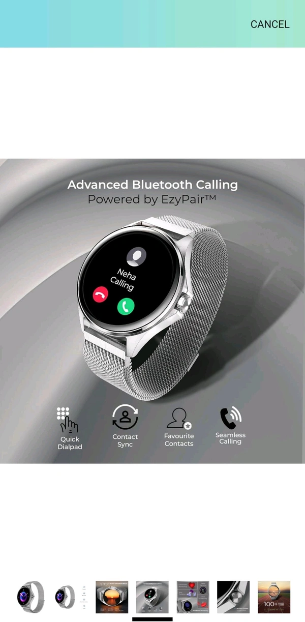 BeatXP beatXP Nuke 1.32” Super AMOLED Display Bluetooth Calling Smart Watch, 466 * 466px, Metal Body, 500 Nits, 60Hz Refresh Rate, 100+ Sports Modes, 24/7 Health Tracking, IP67 (Silver with Metal Magnetic) - Silver
