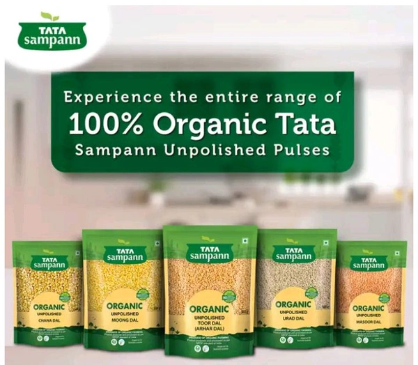 Tata Sampann Organic Yellow Toor/Arhar Dal (1Kg)