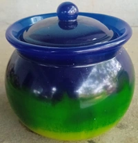 Small Pots - Set of 4 pots - 6" Height 5" Diameter (each Pot), Multicolour, 7 to 8 Days