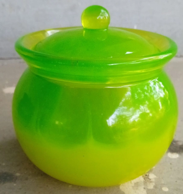 Small Pot - Green and Yellow Color - 6" Heights 5" Diameters, Green, 7 to 8 Days