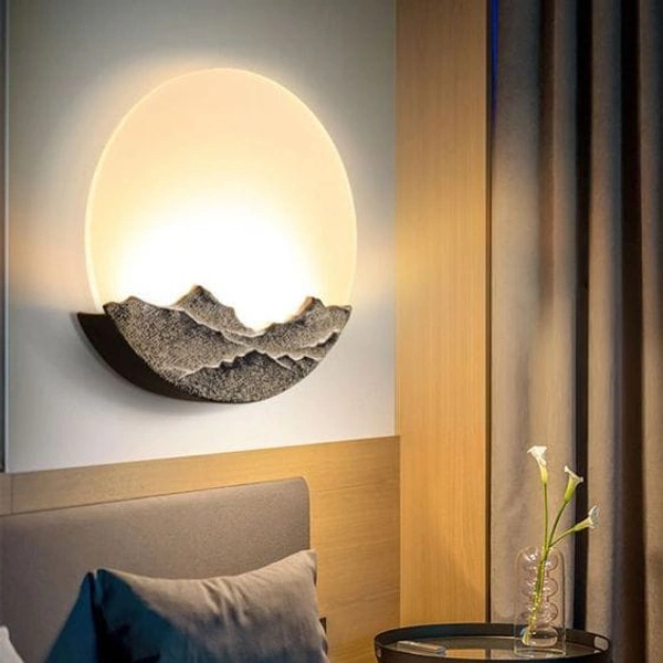 Fancy LED Light With Wood, Sand And Epoxy - Pippin, 7 to 8 Days, 15” Diameter