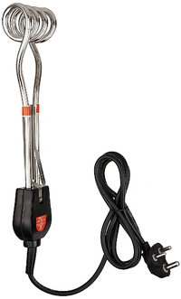 USHA Usha Immersion Heater (2410) 1000-Watt with Shock Protection (Silver) - 1000W, Silver, Black, 2 Year Brand Warranty