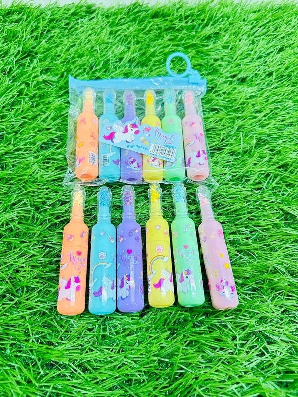 Unicorn Bottle Highlighters Set 