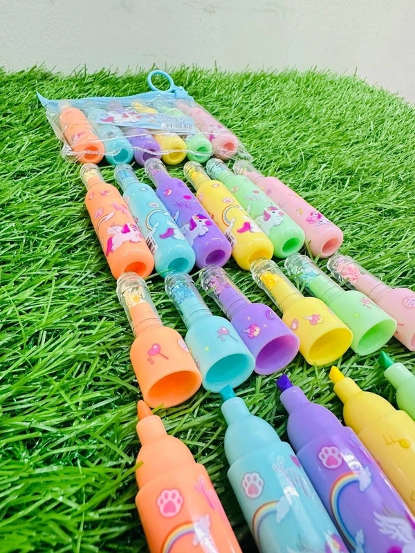 Unicorn Bottle Highlighters Set 