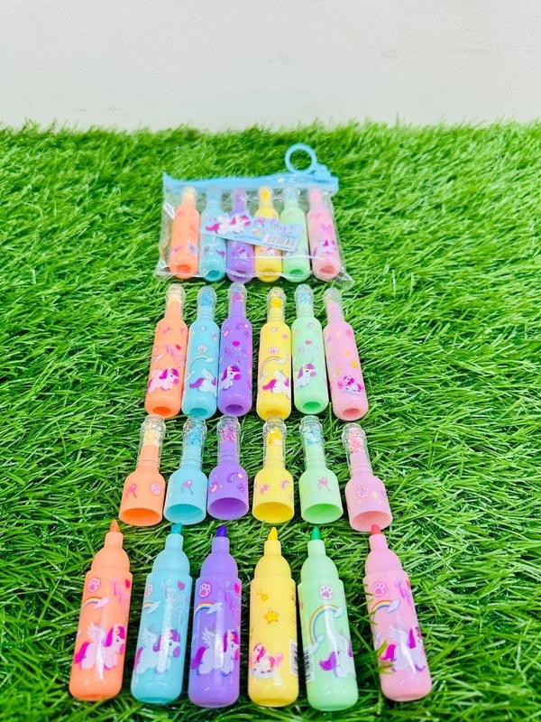 Unicorn Bottle Highlighters Set 