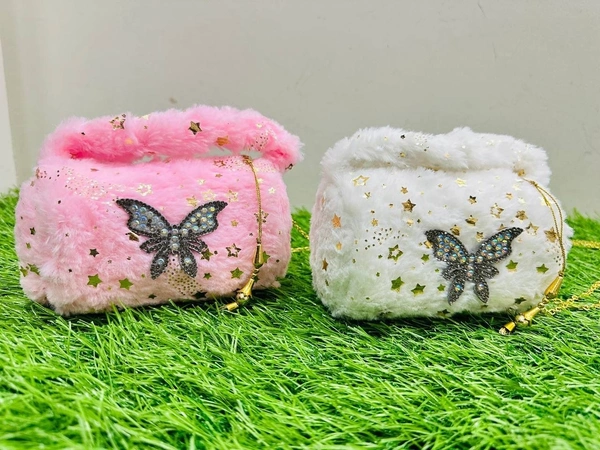 CUTE FUR SMALL HAND BAG 