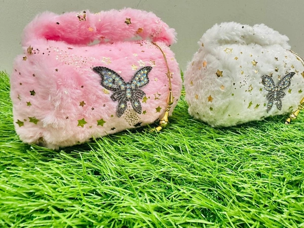 CUTE FUR SMALL HAND BAG 