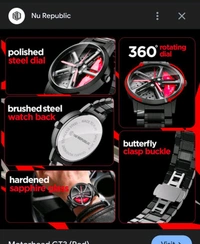 Motorhead GT3 Primium  Watch  - Free, Black