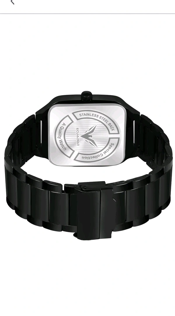 Ecuador Elegant Design Analog Wrist Watch For Boys/Men - Black, Free