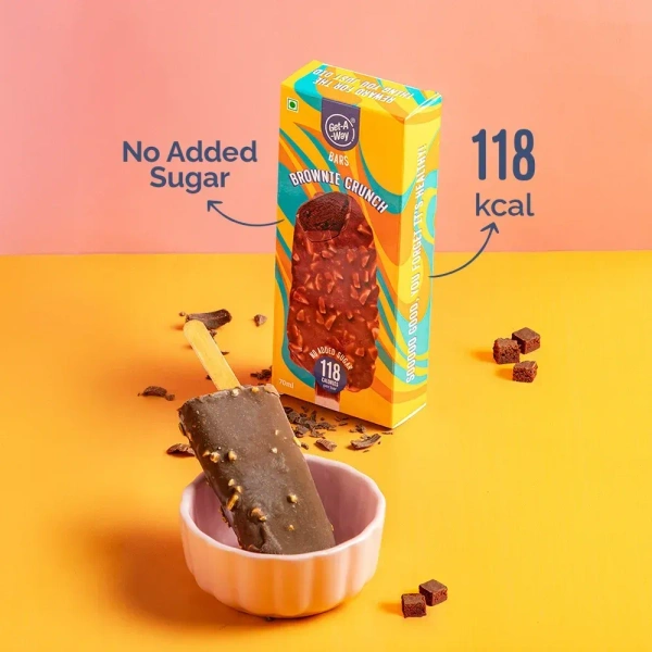 Get-A-Whey Brownie Crunch Bar Zero Sugar Ice Cream - 70 ml