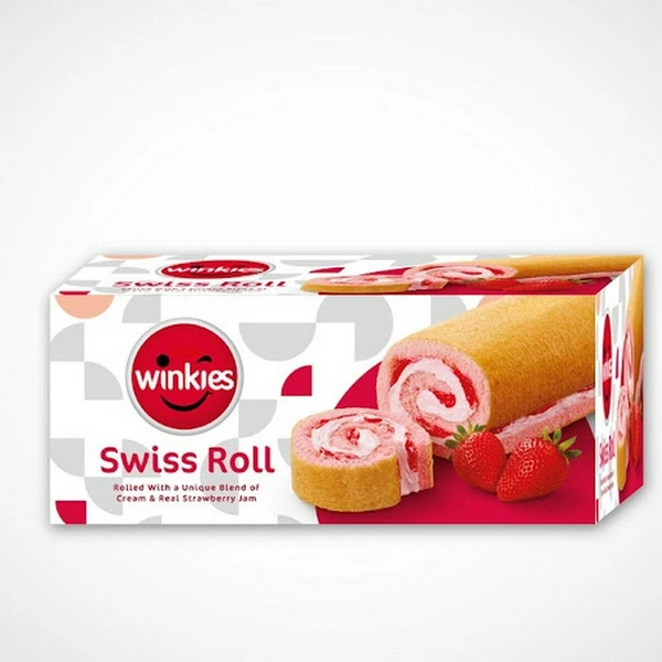 Winkies Strawberry Swiss Roll - 165 g