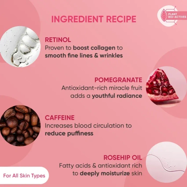 Dot & Key Pomegranate + Retinol Eye Cream for Fine Lines & Wrinkles - 20 ml